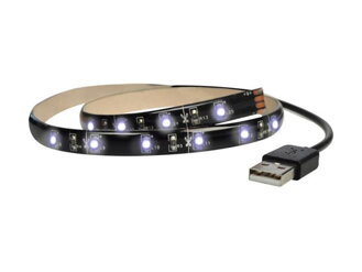 OUT - LED pásik pre TV, 100cm, USB, vypínač, studená biela SOLIGHT WM501