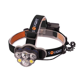Svietidlo čelové SOLIGHT WN35 nabíjacie, 550lm, Li-ion, USB