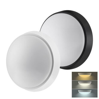 LED osvetlenie s nastaviteľnou farbou svetla, 18W, 22cm, biely a čierny kryt, IP54