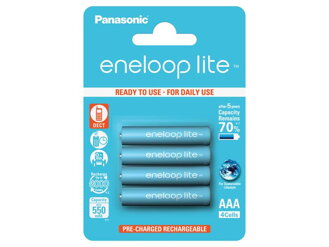 Nabíjacie batérie AAA (R03) 1,2V/550mAh Eneloop PANASONIC LITE 4ks