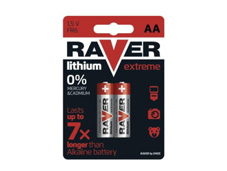Lítiová batérie AA R6 1,5V RAVER