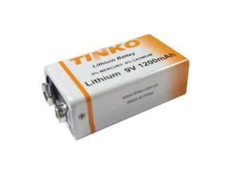 Batéria lítiová 6F22 9V/1200mAh TINKO