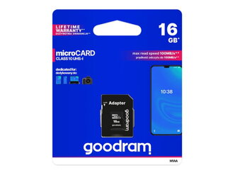 Karta pamäťová GOODRAM microSD 16 GB s adaptérom