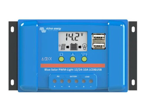 PWM solárny regulátor Victron Energy BlueSolar-LCDUSB 5A LCD a USB 12V / 24V