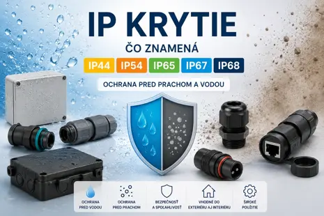 IP krytie IP44, IP65, IP67 a IP68 – ochrana elektrických zariadení proti vode a prachu